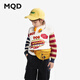 馬騎頓（MQD）MQD童裝男童毛衣2024冬季半高領(lǐng)學(xué)院針織衫兒童上衣寶寶線(xiàn)衫 米白 140