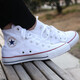 Converse匡威男鞋女鞋帆布鞋2025夏季新款三星標板鞋高幫輕便學生休閑鞋 101009常青款白色 38
