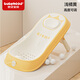 世紀寶貝（babyhood）嬰兒洗澡神器躺托 寶寶折疊感溫浴床新生兒洗澡墊架防滑沐浴架 【舒適軟膠頭枕】淺橘黃