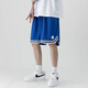 短褲男士港風(fēng)寬松冰絲休閑籃球褲子夏季薄款潮流闊腿夜跑五分中褲寬松休閑運動(dòng)短褲韓版潮流ins闊腿五分褲 藍色 XXXL