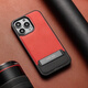 cancel 高端皮質(zhì)15Pro適用iPhone14Promax蘋(píng)果13手機殼12多功能支架保護 紅黑 iPhone15Pro