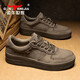 公牛世家男鞋春秋款潮流運動(dòng)男士板鞋做舊復古戶(hù)外休閑工裝鞋子 駝色 42 