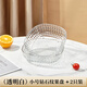 沃德百惠（WORTHBUY）輕奢水果盤家用客廳透明干果零食擺放托盤高檔點心糖果盤2023新款 小號透明白*2