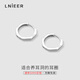 LnieerLNIEER S999足銀耳釘女耳圈耳扣養耳洞耳環(huán)幾何多邊形黑色男飾品 銀色999足銀養耳圈一對價(jià)