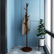 千花全實(shí)木加厚底座落地櫸木客廳臥室百搭北歐風(fēng)現代樹(shù)形掛衣架衣帽架 櫸木-黑胡桃色