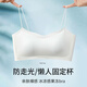 花城詩美背內(nèi)衣女小胸聚攏抹胸夏季薄款細(xì)肩帶一體吊帶背心可外穿文胸罩 短款（白色） L
