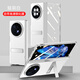 米尼鹿 vivo x fold3手機殼vivoxfold3Pro折疊屏殼膜一體支架保護套皮質(zhì)鉸鏈鏡頭全包防摔電鍍透明男女款 【輕羽白】高清電鍍款丨殼膜一體支架殼 VIVO X Fold3Pro