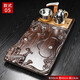 兿凡臻品 實(shí)木茶盤(pán)套裝單盤(pán)家用大號全自動(dòng)一體茶托盤(pán)科技木茶臺功夫茶具 浮雕雙龍茶盤(pán)+全自動(dòng)電器