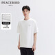 太平鳥(niǎo)男裝【高彈力】短袖t恤夏季刺繡百搭體恤 白色第一批（寬松） 3XL