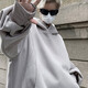 佐優(yōu)品（zuoyoupin）重磅衛衣男2024秋季款美式復古潮牌硬挺套頭寬松連帽外套oversize 灰色 XL