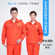 藍之旺 工作服套裝男女春秋季長袖防靜電勞保工廠服4S店工裝定制印logo 【6602】桔色 165/M