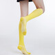 范斯蒂克 運動(dòng)襪子女跑步跳繩專(zhuān)用中高筒壓縮緩震馬拉松壓力小腿瑜伽長(cháng)襪 黃 YZ20136 均碼