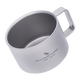必唯純鈦雙層咖啡杯100ml戶(hù)外水杯露營(yíng)杯子便攜雙層防燙隨行杯 Ti3085D  100ml咖啡杯