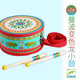 DJECO兒童玩具手拍鼓音樂(lè )木鼓敲擊打擊樂(lè )器 2-3-4歲寶寶幼兒小鼓 曼波變色龍小鼓DJ06004