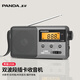 熊貓（PANDA）T-04收音機老人專用多波段便攜式老年充電插卡多功能調(diào)頻fm廣播半導(dǎo)體老年人高音質(zhì)老式應(yīng)急播放機 灰色【鋰電款/大數(shù)字/大音量】