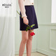 Olrain【5折】ins半身裙短裙百搭高腰a字裙修 藏青色 S