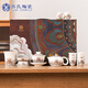 蘇氏陶瓷（SUSHI CERAMICS）羊脂玉敦煌寶相花蓋碗西施壺茶具套裝禮盒
