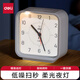 得力（deli）方形指針式鬧鐘夜燈臥室床頭鐘學(xué)生起床神器開學(xué)升學(xué)必備 白8851