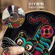 王的手創(chuàng)虎踩五毒刺繡手工diy材料包立體雙面自繡高端平安符成品 DIY材料包（含繡20cm竹繃）
