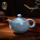 天瑯窯哥窯冰裂紋單壺球孔過濾開片高端茶具茶壺收藏文玩 西施壺