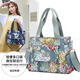 簡(jiǎn)巡單肩包大容量碎花小清新手提包包女包時(shí)尚百搭斜挎包媽媽包托特包 藍底花束