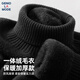 GENIOLAMODE高領(lǐng)毛衣男士冬季加絨加厚保暖御寒潮流百搭內(nèi)搭針織衫 黑色 L