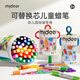 彌鹿（MiDeer）寶寶速干蠟筆旋轉可水洗不臟手油畫(huà)棒幼兒園兒童炫彩棒彩筆畫(huà)筆 速干旋轉蠟筆-24色