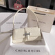 CAEISL & KCIEL七夕禮物2025新款女包女友生日禮物高級感鱷魚(yú)紋法棍包簡(jiǎn)約單肩包 收藏加購+禮盒