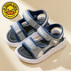 G.duck兒童涼鞋夏季沙灘鞋軟底防滑中大童女童男孩休閑學(xué)生鞋男童涼鞋 藍色 21 內長(cháng)14.5CM