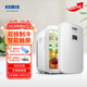 科敏k16車載迷你冰箱小型家用學(xué)生宿舍寢室租房放面膜化妝品小冰箱 雙核數(shù)顯 車家兩用 月光白 16L