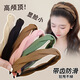 BARY REEF高顱頂發(fā)捆發(fā)箍女新款簡(jiǎn)約洗臉防滑頭箍寬邊帶齒壓發(fā)發(fā)卡編織頭飾 卡其