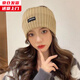 槿城楊超越同款寬邊發(fā)帶秋冬運動(dòng)針織毛線(xiàn)月子束發(fā)帶女保暖頭巾發(fā)箍 字母發(fā)帶卡其