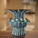 銅鈺緣四羊方尊商代酒器仿古青銅器湖南特色文創(chuàng)家居擺件開業(yè)會議禮品 高20cm 合金