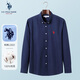 U.S. POLO ASSN.US保羅襯衫男夏季休閑襯衫商務(wù)百搭襯衣男士上衣外套 藏青色純棉001 2XL-180/100A-155/170斤