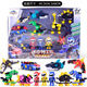 宏星玩具 HONGXING TOYS H 迷你特工隊(duì)玩具 變形恐龍機(jī)器人模型 慣性車(chē)滑板車(chē)玩具兒童61 6206：藍(lán)色特工滑板(11只裝)