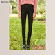 Olrain歐芮兒黑色打底褲女秋冬修身顯瘦提臀保暖瑜珈安全褲 黑色 L