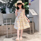 中大女童連衣裙夏季2025新款兒童純棉碎花無(wú)袖背心裙子洋氣棉布裙 碎花裙子 140cm
