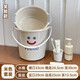 皓梵潔水桶帶蓋學(xué)生塑料桶宿舍洗臉盆自用套裝兩件套學(xué)生開(kāi)學(xué)必備洗衣桶 米色水桶+米色臉盆