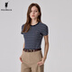 POLOWALK短袖t恤女士2024年夏季多巴胺穿搭透氣半袖顯瘦甜美上衣 藏青 L (165)