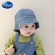迪士尼（Disney）嬰幼兒帽子春秋季兒童牛仔漁夫帽夏韓版潮盆帽寶寶男女童遮陽(yáng)防曬 淺藍牛仔 大碼52cm/約1.5-4歲