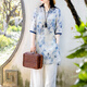 清絲坊禪服佛系女加肥中國風(fēng)苧麻半上衣棉麻禪意女裝茶服復(fù)古新中式唐裝 圖片色 M[95-120斤]