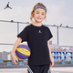 NIKE JORDAN 耐克AJ童裝女童純棉舒適短袖T恤2025夏季兒童針織上衣 正黑色 110 /52 【建議身高98-104cm】