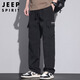 JEEP SPIRIT吉普工裝褲男士褲子男春夏季休閑褲男多口袋男褲 黑色 XL