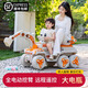 WORK BABY兒童挖掘機玩具車(chē)可坐人玩具女男孩遙控電動(dòng)挖土機可坐工程車(chē)禮物 遙控版+四驅12V大電瓶+橙色 雙座親子款+全電動(dòng)挖臂+藍牙音樂(lè )