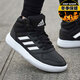 阿迪達斯 （adidas）官方艦店男鞋 新款皮質(zhì)保暖運動(dòng)鞋中高幫板鞋防滑耐磨休閑鞋子男 HOOPS 3.0 MID/黑色保暖/主推款 42