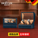 德克力時(shí)（DrikLux）搖表器全自動(dòng)機械表上鏈器家用手表盒轉表器送女友送長(cháng)輩生日禮物 藍色鴕鳥(niǎo)-駱駝色絨-2轉盤(pán)