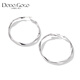 DODOGOGO歐美大氣耳環(huán)女法式新款潮氣質(zhì)名媛耳圈輕奢高級感耳墜夸張耳飾 銀色-耳環(huán)