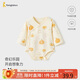 童泰（TONGTAI）嬰兒包屁衣春秋季純棉寶寶連體衣新生兒衣服爬服睡衣米白73cm