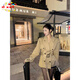 DXOT2025韓系慵懶風(fēng)衣外套女秋冬新款女裝卡其色英倫風(fēng)小個(gè)子收腰短款 卡其色 M