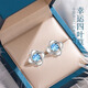 BJYL四葉草S999足銀耳釘女士養(yǎng)耳洞純銀耳環(huán)耳墜耳飾品生日禮物送女友 【一對裝】四葉草耳釘+蝴蝶禮盒
